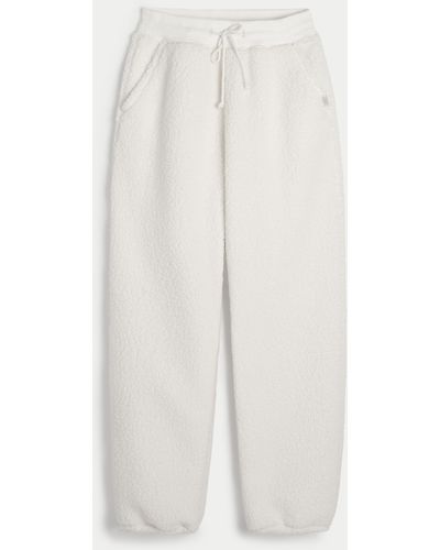 Hollister Gilly Hicks Sherpa-Hose mit verstellbarem Saum - Weiß