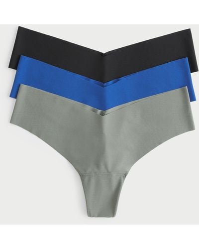Hollister Gilly Hicks No-show Thong Underwear 3-pack - Blue
