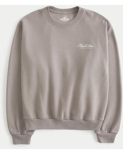 Hollister Lässiges Sweatshirt mit Rundhalsausschnitt - Grau