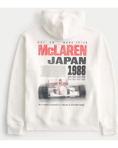 Hollister Hoodie mit McLaren Japan-Grafik - Weiß