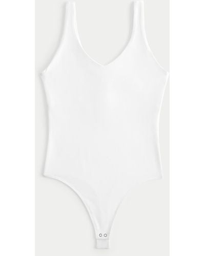 Hollister Soft Stretch Seamless Fabric Bodysuit - White