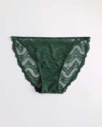 Hollister Gilly Hicks String-Bikini mit Spitze - Grün