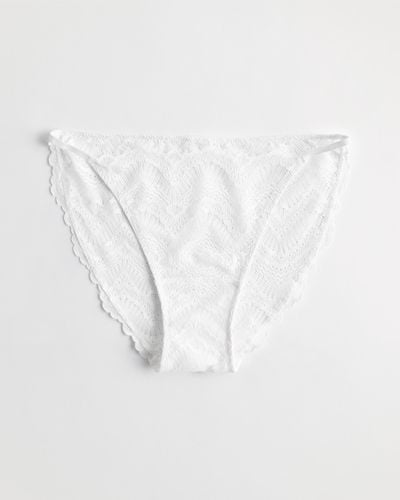 Hollister Gilly Hicks Lace String Bikini Underwear - White