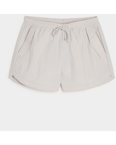 Hollister Gilly Hicks Active Parachute Shorts - White
