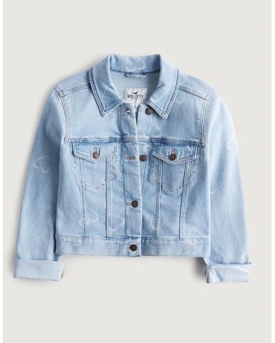 Hollister Cropped Jean Jacket Blue Size M - $15 - From Claire