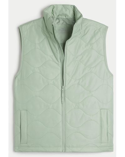 Hollister Onion-quilted Puffer Vest - Green