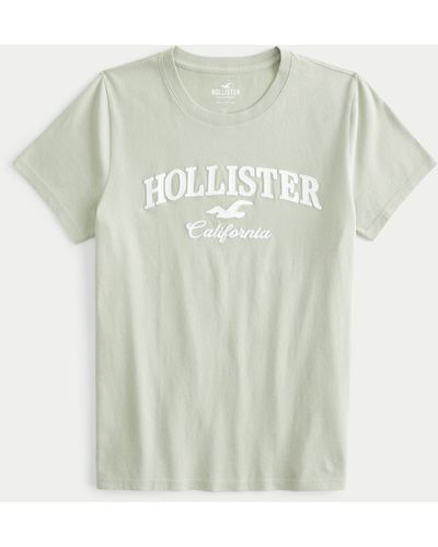 Hollister Easy Logo Graphic Tee in White