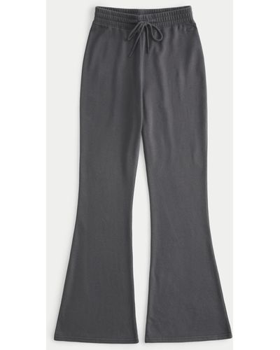 Hollister Fleece Flare Trousers - Grey