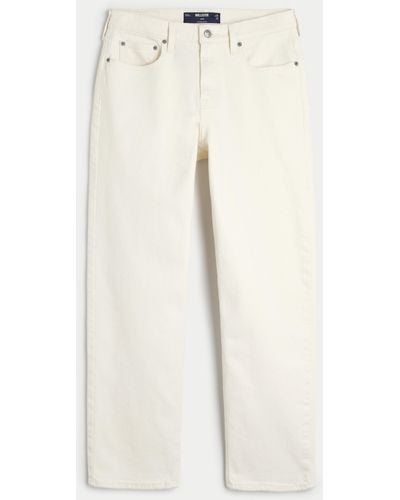 Hollister Ecru Loose Jeans - Natural