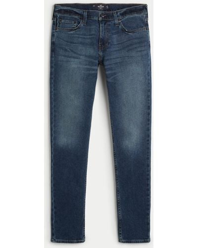 Hollister Skinny Jeans in dunkler Waschung - Blau