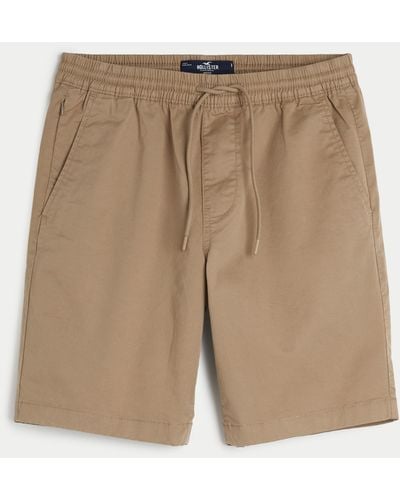 Hollister Pull-On Shorts aus Twill - Natur