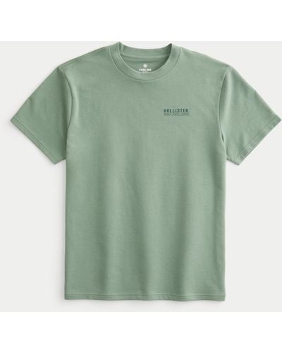 Hollister Relaxed Logo Cooling Tee - Green