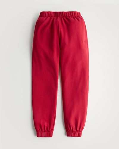 Hollister Ultra High-rise Dad Joggers - Red