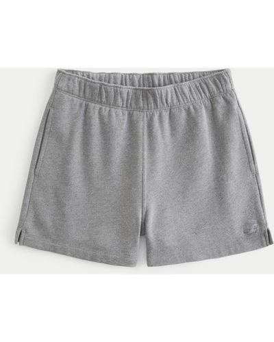 Hollister Dad-Shorts aus Strickmaterial - Grau