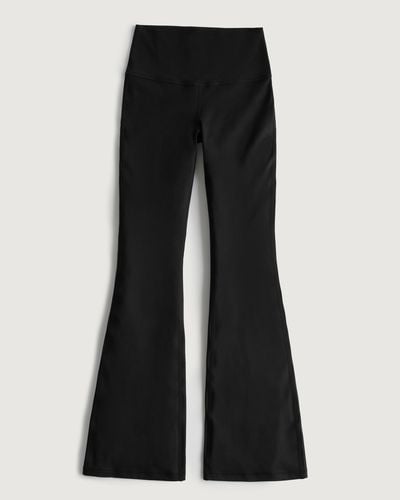 Hollister Gilly Hicks Active Recharge Ruched Waist High-rise Flare Leggings - Black