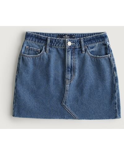 Hollister jean skirt deals