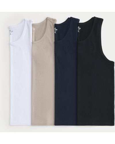 Hollister Jersey Icon Tank 4-pack - Blue