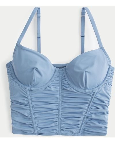 Hollister Gilly Hicks Ruched Micro-modal Bustier - Blue