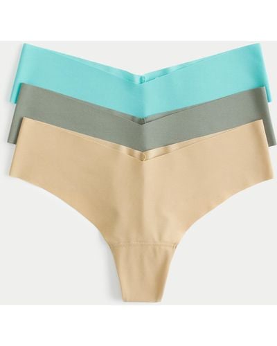 Hollister Gilly Hicks No-show Thong Underwear 3-pack - Blue
