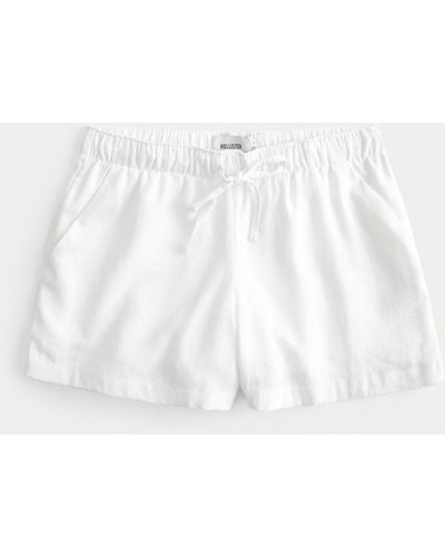 Hollister Hollister Ella Linen Blend Pull-on Shorts - White