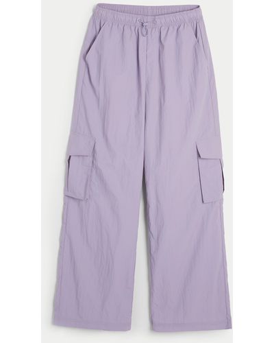 Hollister Gilly Hicks Active Cargo Parachute Trousers - Purple