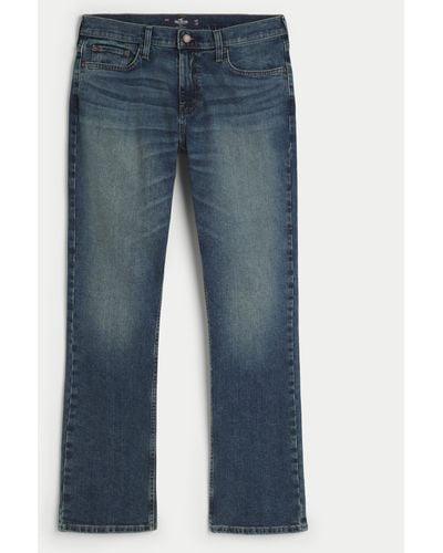 Hollister Bootcut-Jeans in dunkler Waschung - Blau