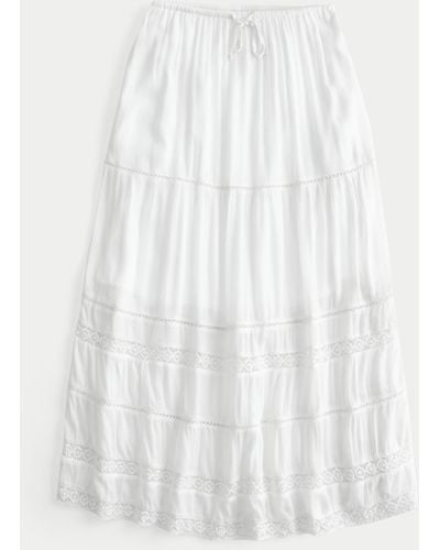 Hollister Lace Maxi Skirt - White