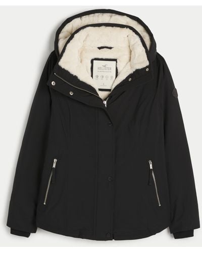 Hollister All-weather Faux Fur-lined Jacket - Black