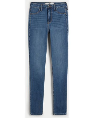 Hollister Curvy High Rise Jeans-Leggings - Blau