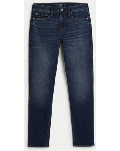 Hollister Athletic Skinny Jeans in dunkler Waschung - Blau