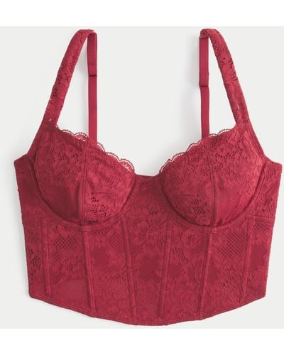 Hollister Gilly Hicks Lace Bustier - Red