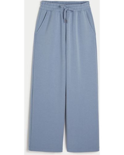 Hollister Gilly Hicks Active Cooldown Wide-leg Trousers - Blue