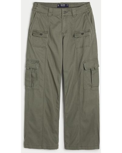Hollister Low-rise Baggy 4-pocket Cargo Trousers - Green