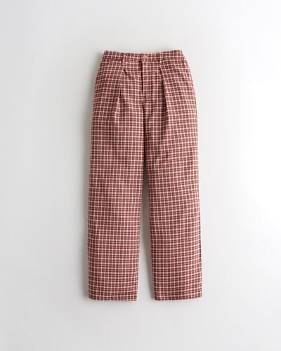 Hollister Ultra High-rise Dad Trousers - Red