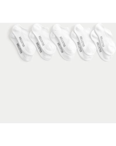 Hollister Logo Ankle Socks 5-pack - White