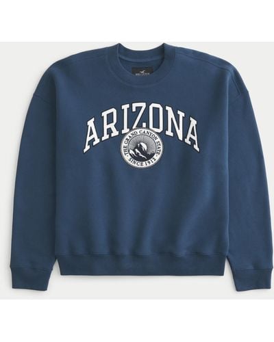 Hollister Sweatshirt mit Rundhalsausschnitt und Arizona-Grafik - Blau