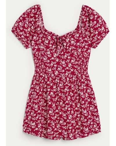 Hollister Hollister Sofia Double-tier Romper - Red