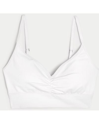 Hollister Gilly Hicks Active Cinched Sweetheart Top - White