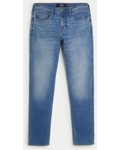 Hollister Athletic Skinny Jeans in mittlerer Waschung - Blau