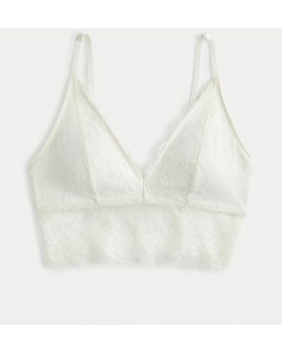 Hollister Gilly Hicks Lace Longline Bralette in Blue