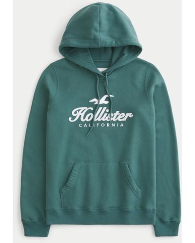 Hollister Hoodie mit Logografik - Grün