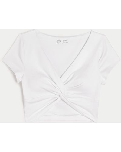 Hollister Gilly Hicks Active Recharge Knot-front Top - White