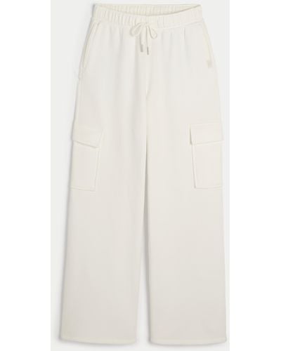 Hollister Gilly Hicks Active Wide-leg Cargo Joggers - White
