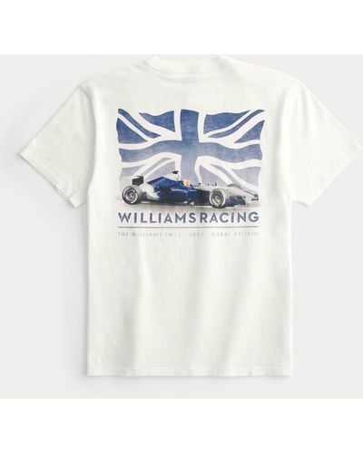 Hollister Relaxed Williams Racing Graphic Tee - Blue