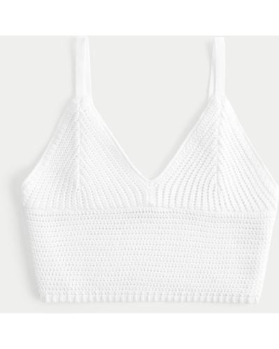 Hollister Crop Crochet-style Bralette - White