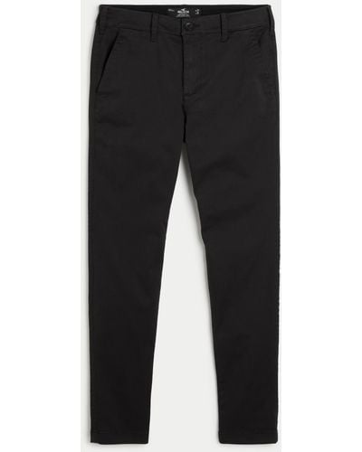 Hollister Super Skinny Chino Trousers - Black