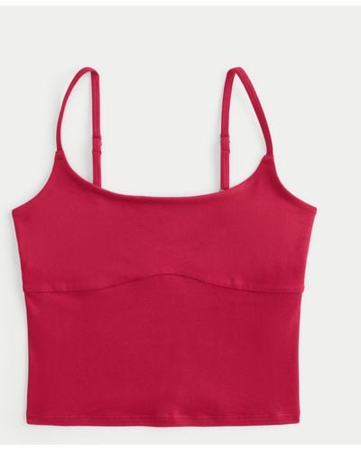 Hollister Soft Stretch Seamless Fabric Scoop Cami - Red