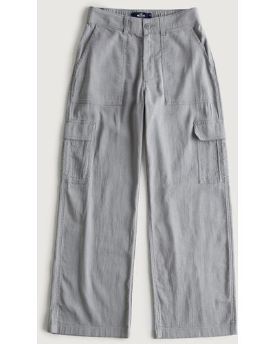 Hollister Ultra High-rise Drapey Cargo Trousers - Grey