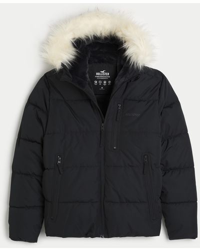 Hollister Ultimate Cozy-lined Puffer Jacket - Black