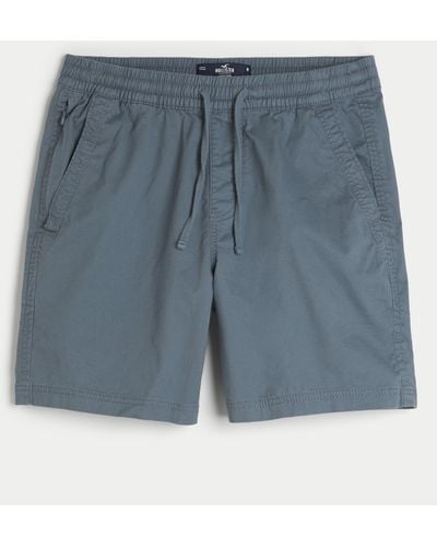 Hollister Pull-On Shorts aus Twill 18 cm - Blau